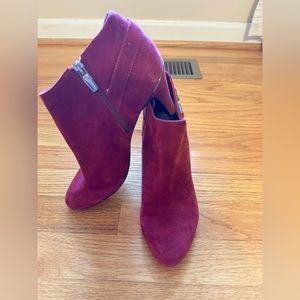 Vince Camuto heeled booties.